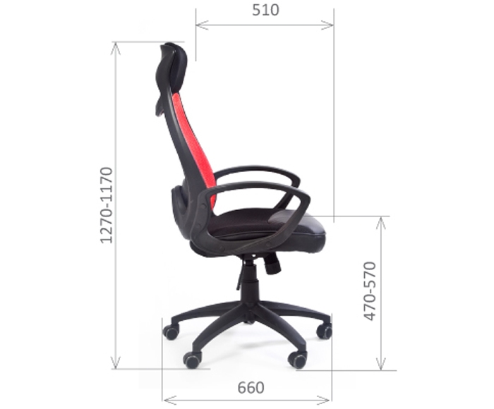 Кресло для оператора CHAIRMAN 840 черный пластик